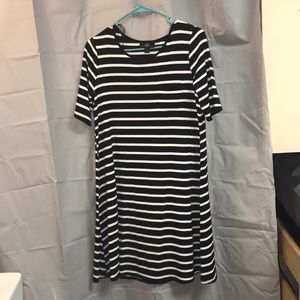 Black and white stripped dress.